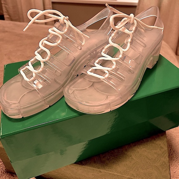 Bottega Veneta Pudding Jelly Heeled Sandals - Picture 1 of 7